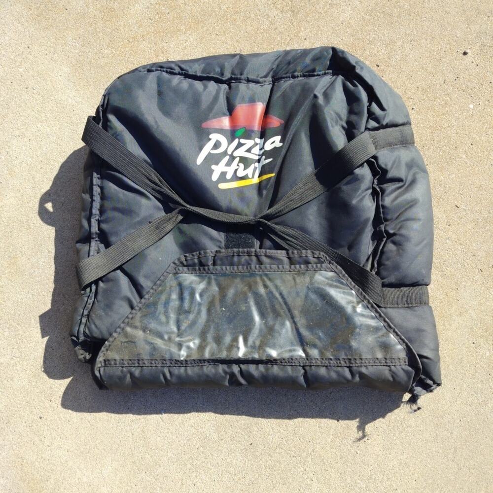 Black Pizza Hut Delivery Bag. Logo On top.